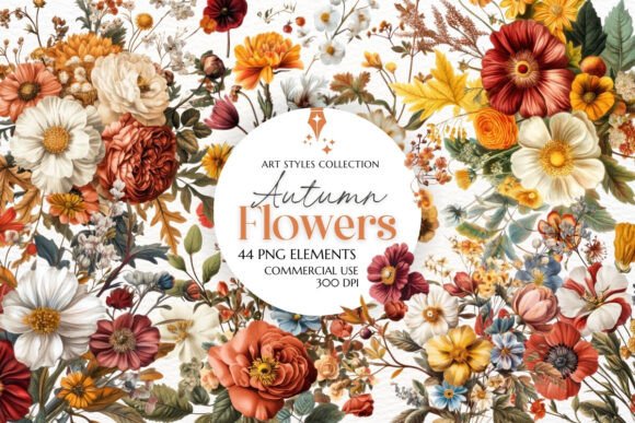 Autumn Flower Bouquets Clipart PNG: A Designer's Guide