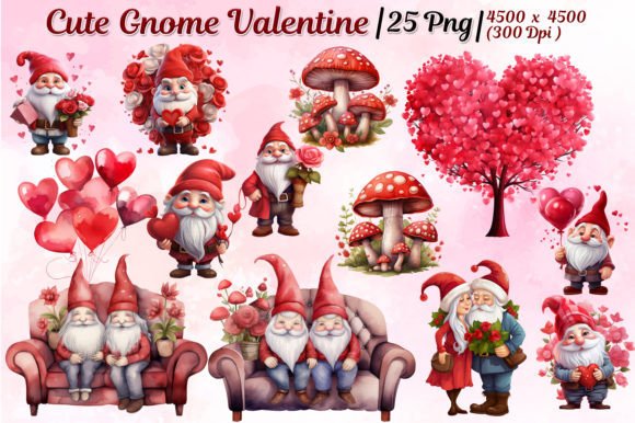 Charming Gnomes: A Designer's Guide to Valentine's Clipart