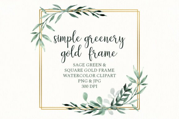 Elegant Leaves Gold Frame for Professional Design Projects