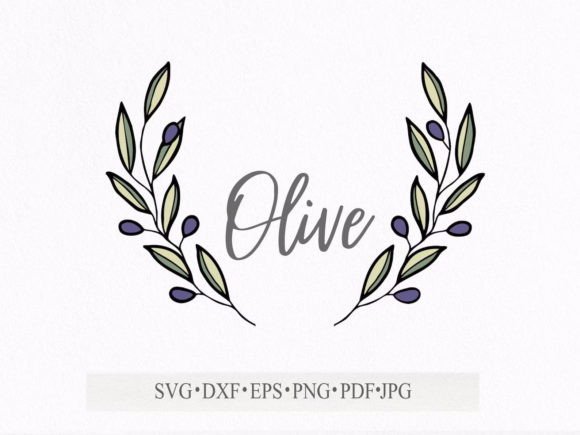 Elegant Olive Leaf Monogram SVG for Timeless Design