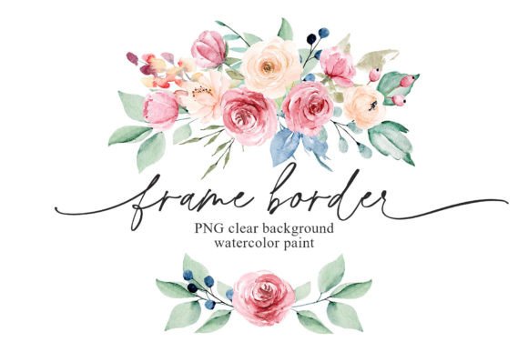 Elevate Designs with Watercolor Floral Wreath Borders