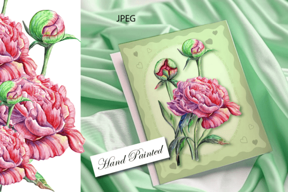 Elevate Designs with Watercolor Flowers Greeting Card JPEGs