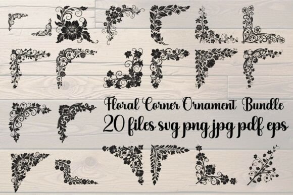 Floral Corner Ornament Bundle: Elevate Your Designs