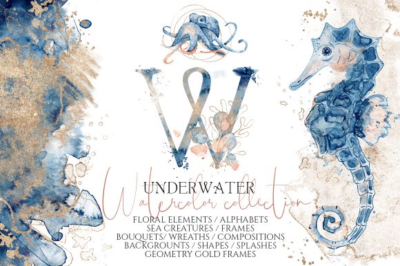 Underwater Watercolor Collection: A Treasure Trove for Designers