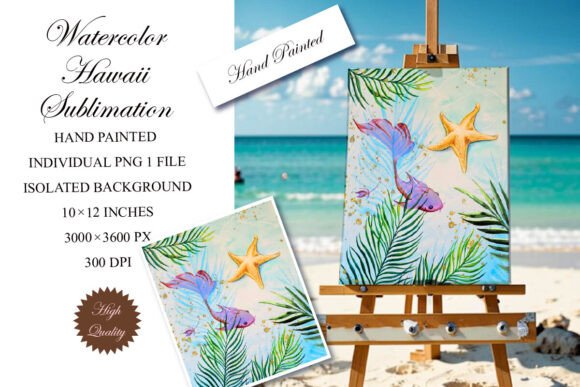 Watercolor Hawaii Sublimation Hand Drawn: Elevate Your Designs