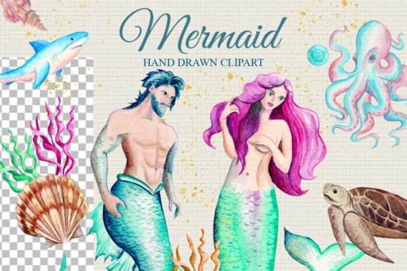 Watercolor Mermaid Clipart: A Sublimation Design Resource