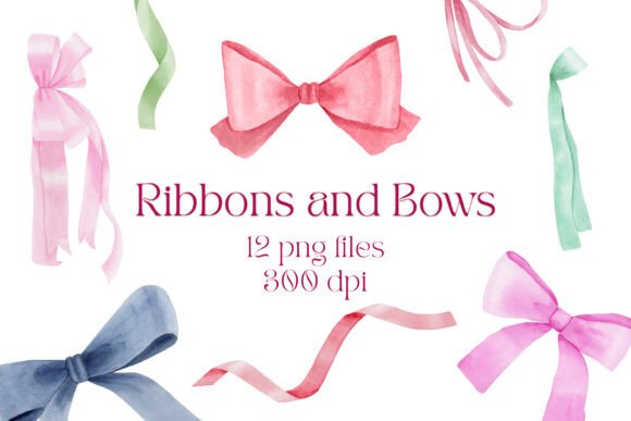 Watercolor Ribbons and Bows: A Designer's Delicate Touch